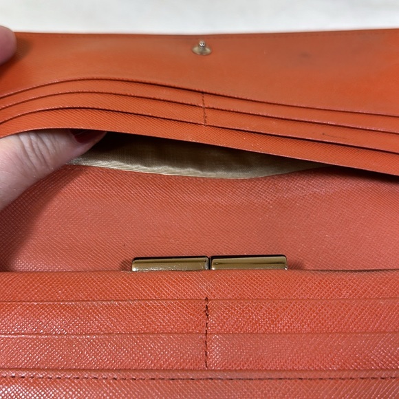 Burberry Leather and Canvas Long Wallet w/ unbranded crossbody chain & insert - Picture 9 of 16